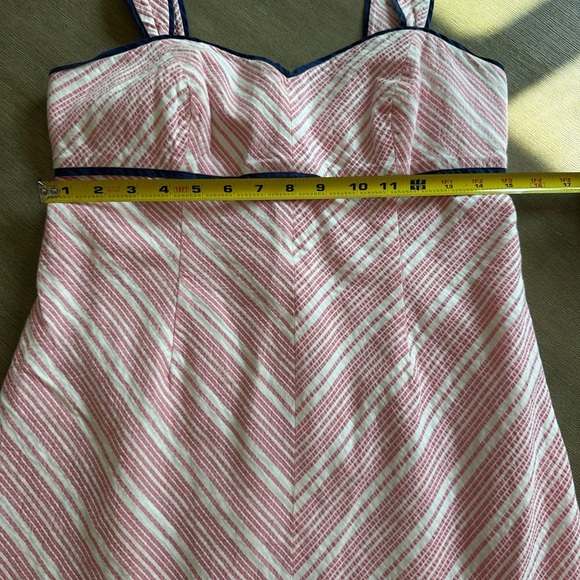 Lilly Pulitzer 6 Pink and White Chevron sundress summer beach - Picture 5 of 7